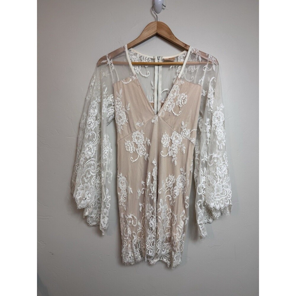Angel Biba Fairy Angel Victorian Lovelace Dress Women’s 10 Bell Sleeve Deep V